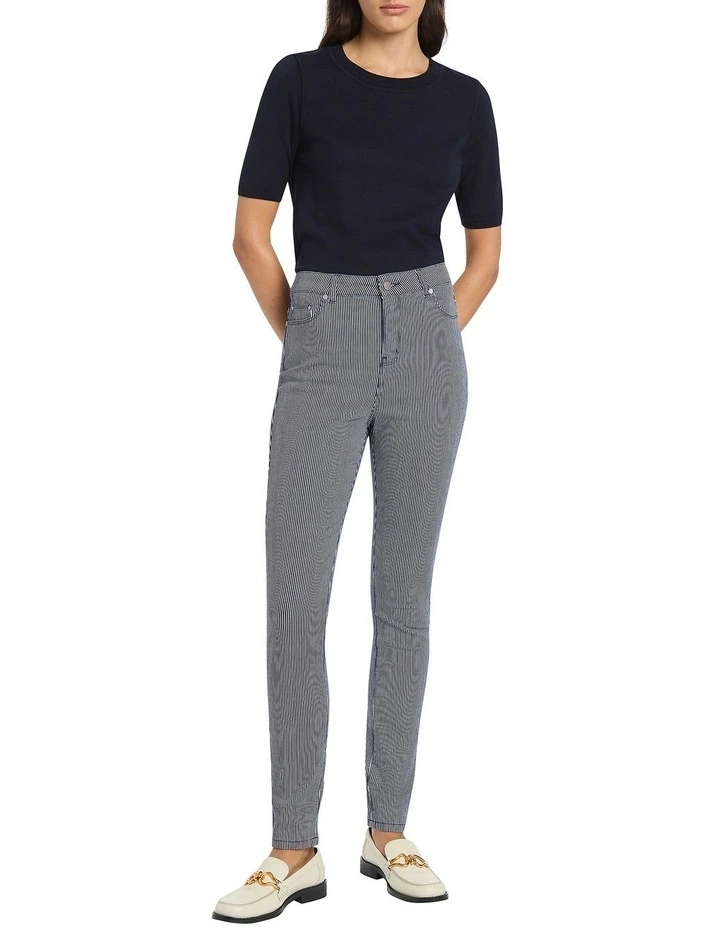 Piper Railroad Stripe Jean In Blue Multi 2 Piper Railroad Stripe Jean In Blue Multi - Image 2