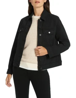 Aspen Denim Jacket In Black