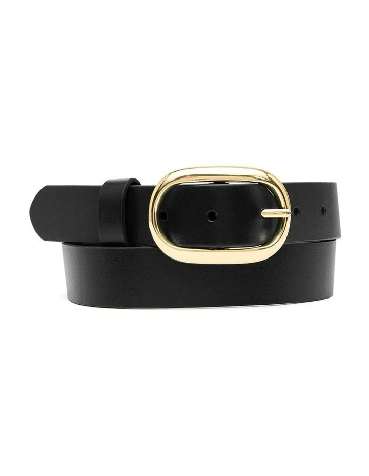 Kumru Leather Belt In Black 1 Kumru Leather Belt In Black