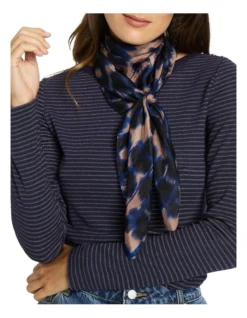 Santana Silk Scarf In Beige Multi -Myer Clothing Shop 985287070 3 720x928