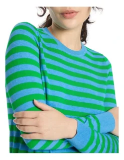 Keep Up With The Stripe Knit In Blue Multi -Myer Clothing Shop 985294360 3 720x928