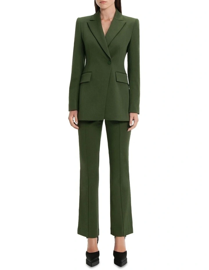 Classic Single Button Blazer In Green 1 Classic Single Button Blazer In Green