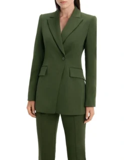 Classic Single Button Blazer In Green 5 Classic Single Button Blazer In Green -Myer Clothing Shop 985355470 3 1 720x928