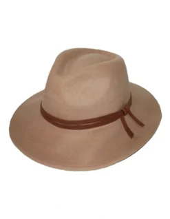 Cortina Fedora Hat In Camel