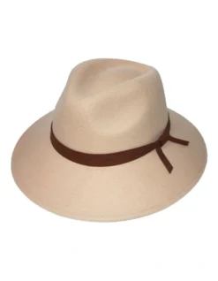 Cortina Fedora Hat In Beige