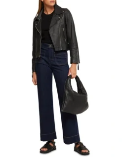 Oxford Sandy Textured Leather Jacket In Black -Myer Clothing Shop 986067910 5 1 720x928