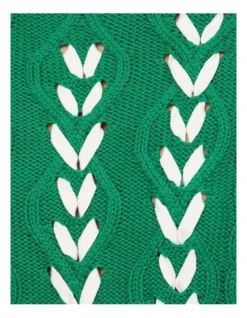 Oxford Lucy Ribbon Knit Pullover In Green -Myer Clothing Shop 986072500 6 720x928