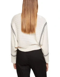 Oxford Lizzie Rib Knitted Pullover In White -Myer Clothing Shop 986072590 3 720x928