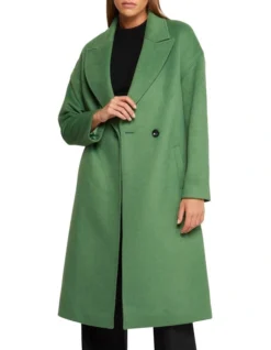 Oxford Celia Wool Rich Coat In Green