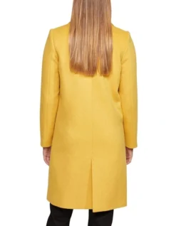 Oxford Sunny Wool Rich Coat In Yellow -Myer Clothing Shop 986076550 3 720x928