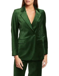 Oxford Raffi Velvet Jacket In Irish Green
