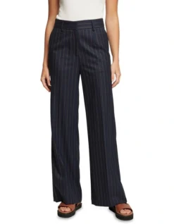 Oxford Lydia Wide Leg Pants In Navy