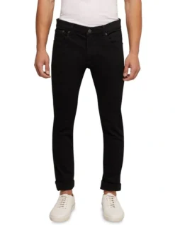 Oxford Leo Overdyed Jeans In Black