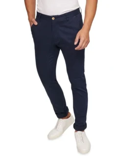 Oxford Stretch Skinny Fit Chinos In Navy -Myer Clothing Shop 986192740 4 720x928