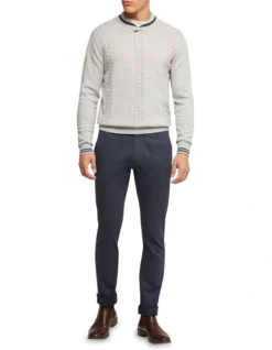 Oxford Stretch Skinny Fit Chinos In Gunmetal -Myer Clothing Shop 986193190 5 720x928