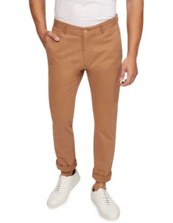 Oxford Danny Casual Organic Cotton Chinos In Brown -Myer Clothing Shop 986193640 4 720x928