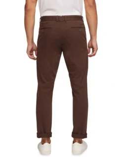 Oxford Luka Stretch Casual Pants In Brown -Myer Clothing Shop 986194000 3 720x928