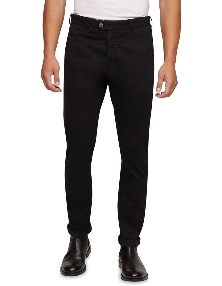 Oxford Luka Stretch Casual Pants In Black 1 Oxford Luka Stretch Casual Pants In Black