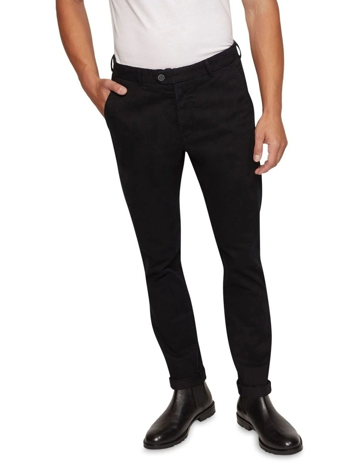 Oxford Luka Stretch Casual Pants In Black 4 Oxford Luka Stretch Casual Pants In Black - Image 4