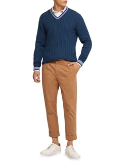Oxford Logan Cricket Knit Pullover In Blue -Myer Clothing Shop 986195080 5 1 720x928