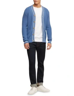 Oxford Cavill Cable Cardigan In Blue -Myer Clothing Shop 986195350 5 1 720x928