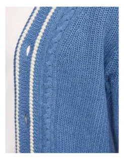 Oxford Cavill Cable Cardigan In Blue -Myer Clothing Shop 986195350 6 1 720x928
