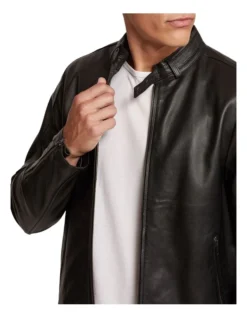 Oxford Carlo Leather Jacket In Black 9 Oxford Carlo Leather Jacket In Black -Myer Clothing Shop 986197600 4 720x928