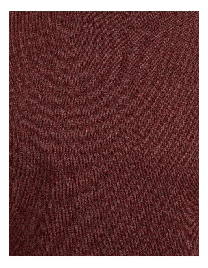 Oxford Crew Neck Cotton Cashmere Pullover In Dark Red 6 Oxford Crew Neck Cotton Cashmere Pullover In Dark Red - Image 6