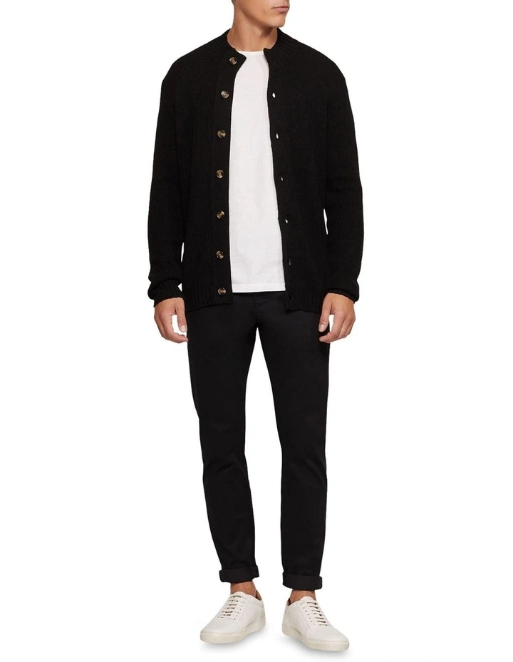 Oxford Lenny Button Up Cardigan In Black 1 Oxford Lenny Button Up Cardigan In Black