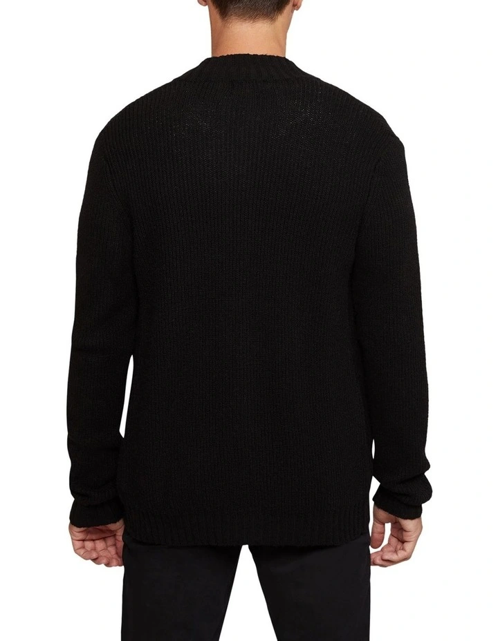 Oxford Lenny Button Up Cardigan In Black 3 Oxford Lenny Button Up Cardigan In Black - Image 3