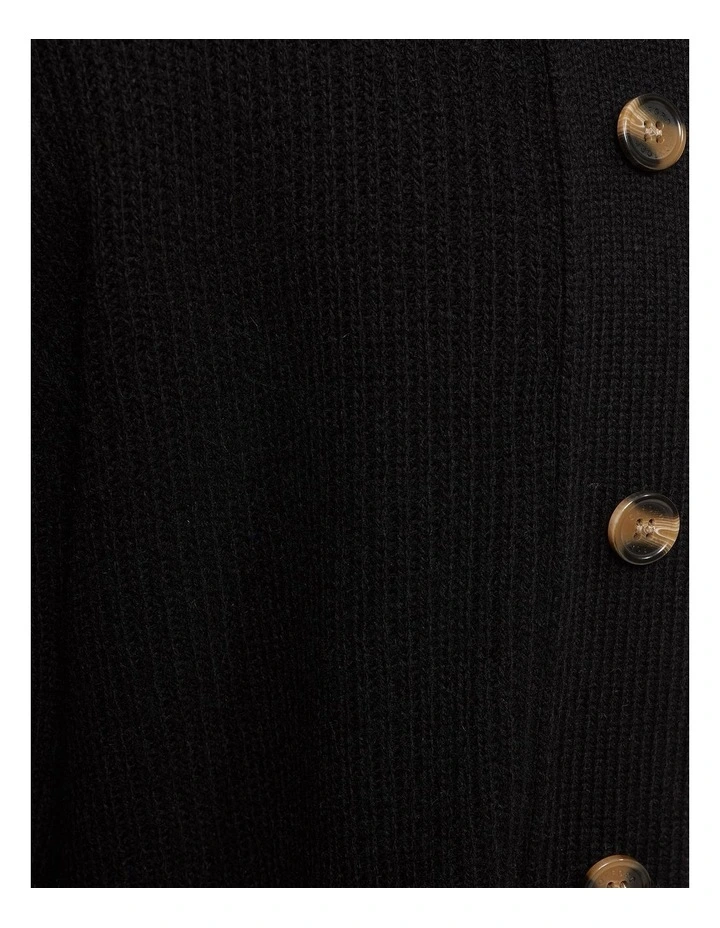 Oxford Lenny Button Up Cardigan In Black 6 Oxford Lenny Button Up Cardigan In Black - Image 6