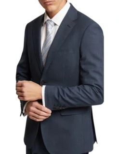 Oxford Byron Wool Stretch Suit Jacket In Gunmetal -Myer Clothing Shop 986201560 4 1 720x928