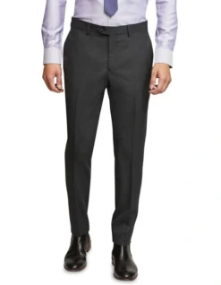 Oxford Auden Wool Rich Suit Trousers In Grey