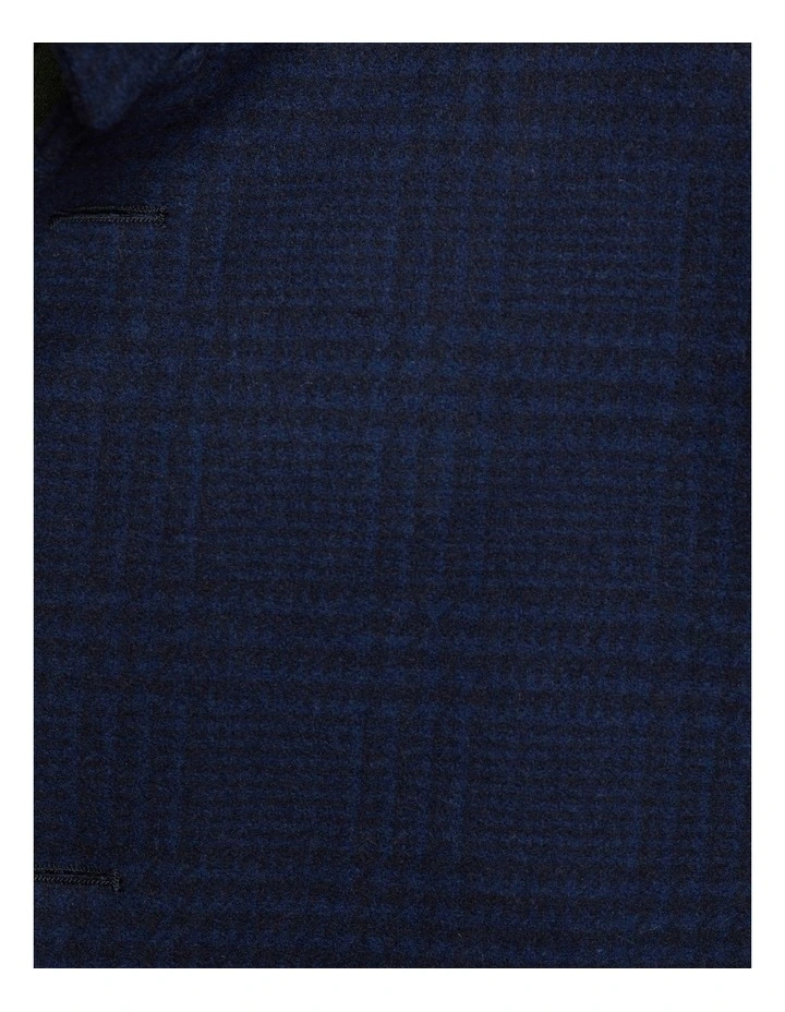 Oxford Dunbar Checked Wool Rich Overcoat In Blue 6 Oxford Dunbar Checked Wool Rich Overcoat In Blue - Image 6