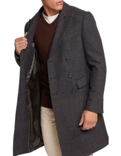 Oxford Atticus Wool Rich Twill Overcoat In Grey 9 Oxford Atticus Wool Rich Twill Overcoat In Grey -Myer Clothing Shop 986204260 4 720x928
