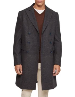 Oxford Atticus Wool Rich Twill Overcoat In Grey 10 Oxford Atticus Wool Rich Twill Overcoat In Grey -Myer Clothing Shop 986204260 5 720x928
