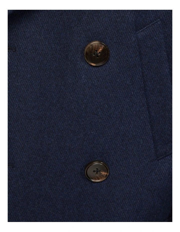 Oxford Mason Wool Rich Overcoat In Navy 6 Oxford Mason Wool Rich Overcoat In Navy - Image 6