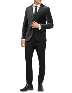 Oxford Blake Velvet Jacket In Grey -Myer Clothing Shop 986205160 5 720x928