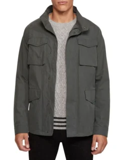 Oxford Miles Water Repellent Jacket In Green -Myer Clothing Shop 986205880 5 720x928