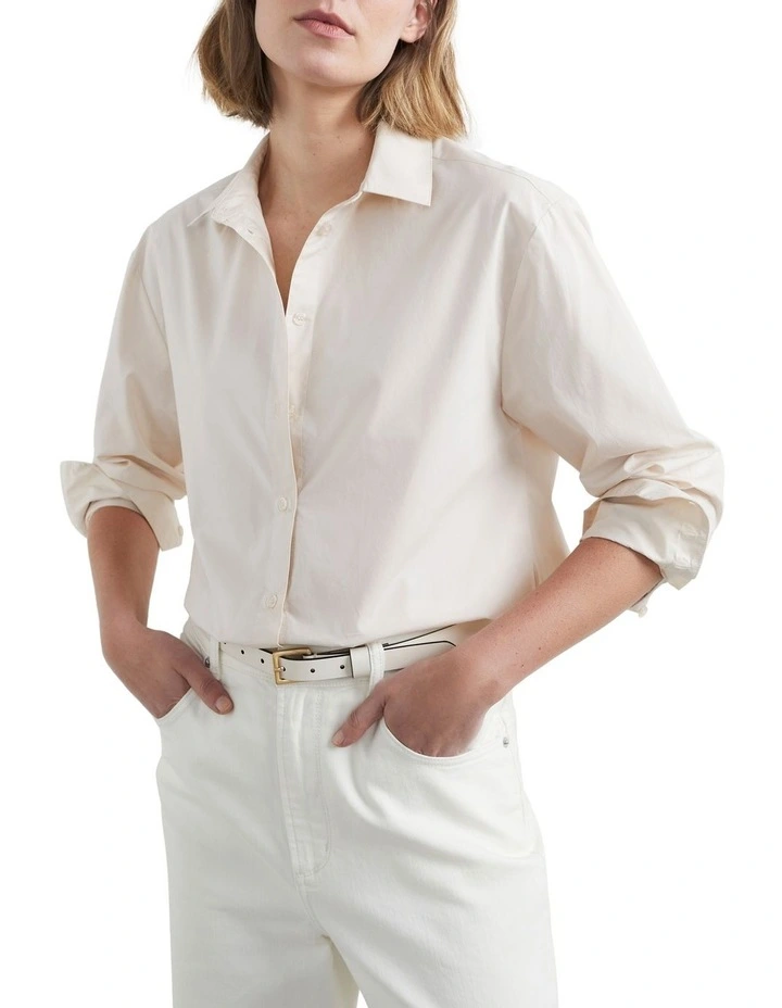 French Connection Liv Leather Jean Belt In Cream 2 French Connection Liv Leather Jean Belt In Cream - Image 2