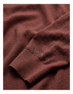 Calvin Klein Merino Crew Neck Sweater In Brown 11 Calvin Klein Merino Crew Neck Sweater In Brown -Myer Clothing Shop 986428360 6 720x928