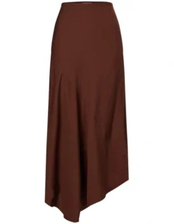 Calvin Klein Recycled Asymmetric Skirt In Brown -Myer Clothing Shop 986429530 4 720x928