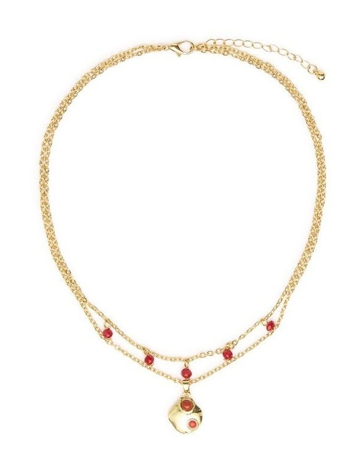 Spot Bead Charm Layer Necklace In Gold 1 Spot Bead Charm Layer Necklace In Gold