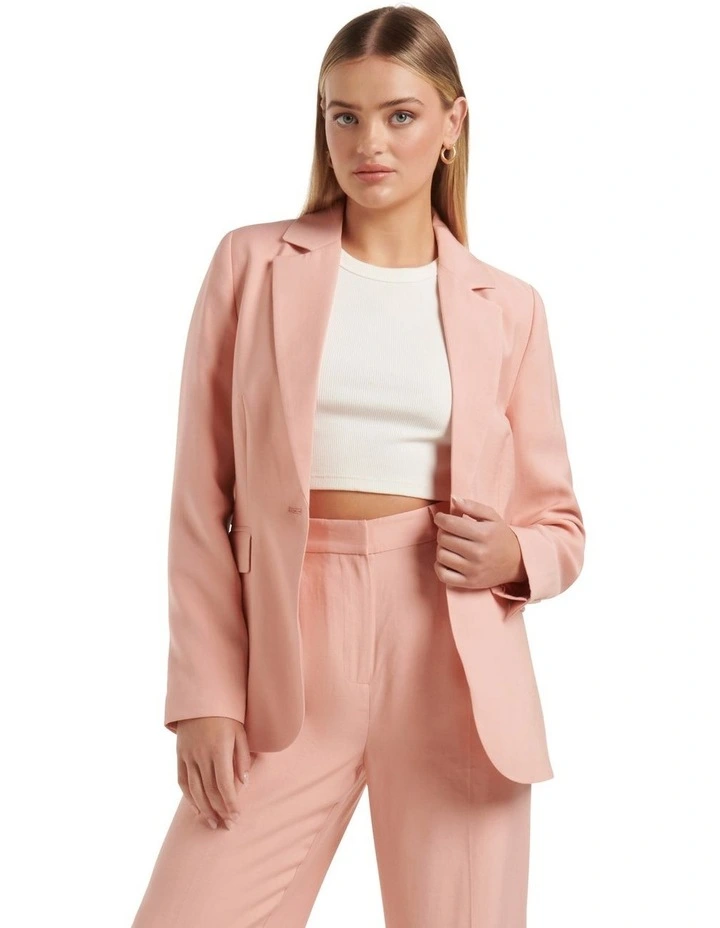 Forever New Hettie Single Breasted Blazer In Pink 1 Forever New Hettie Single Breasted Blazer In Pink