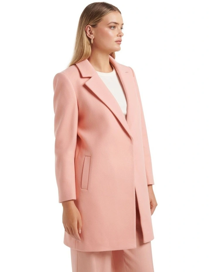 Forever New Diana Single Breasted Coatigan In Pink 3 Forever New Diana Single Breasted Coatigan In Pink - Image 3