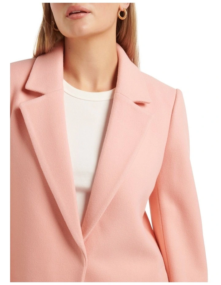 Forever New Diana Single Breasted Coatigan In Pink 4 Forever New Diana Single Breasted Coatigan In Pink - Image 4