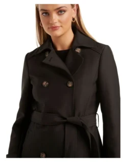 Forever New Tulip Structured Trench Mac In Black -Myer Clothing Shop 986803300 986811310 4 720x928