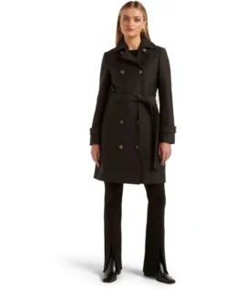 Forever New Tulip Structured Trench Mac In Black -Myer Clothing Shop 986803300 986811310 5 720x928