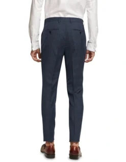 Oxford Byron Wool Stretch Suit Trousers In Blue -Myer Clothing Shop 987060700 4 720x928