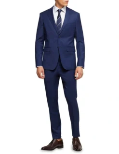 Oxford Byron Wool Suit Trousers In Blue -Myer Clothing Shop 987060880 5 720x928